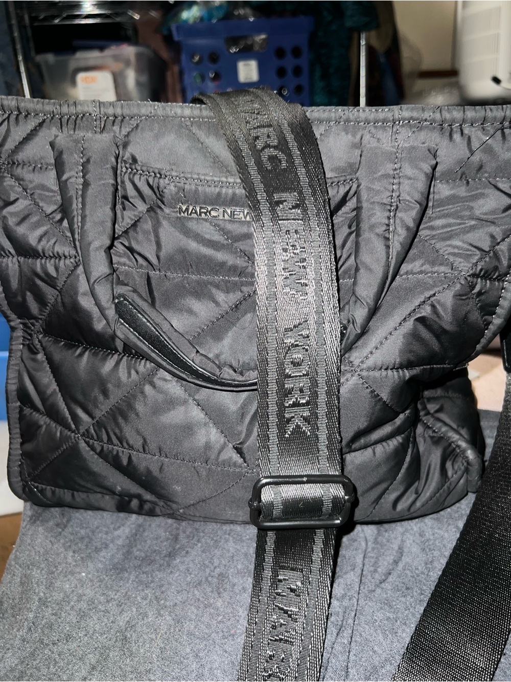 Marc New York black quilted hand bag/crossbody